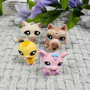 Littlest Pet Shop LPS Travel Pets Kitten 2079 Rat 2080 Scottie 2081 Chick 2082
